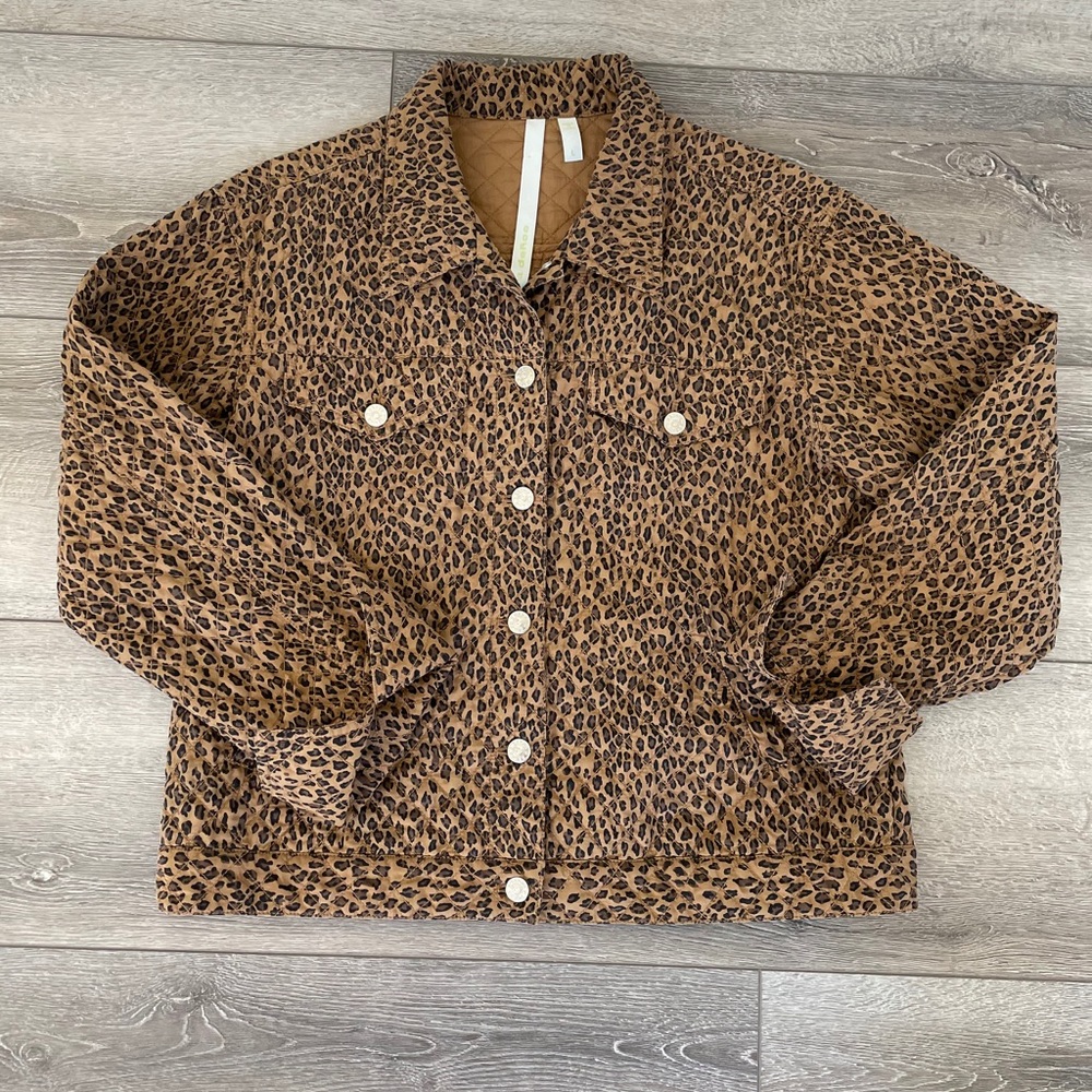 Debra deRoo quilted leopard print jacket